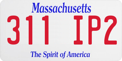 MA license plate 311IP2