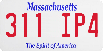 MA license plate 311IP4