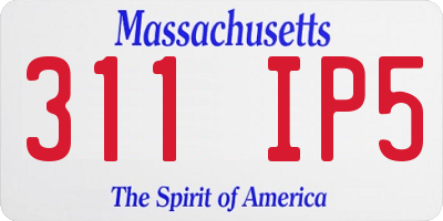 MA license plate 311IP5