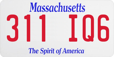 MA license plate 311IQ6