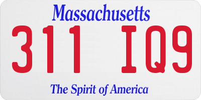 MA license plate 311IQ9