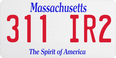 MA license plate 311IR2