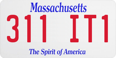 MA license plate 311IT1