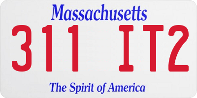 MA license plate 311IT2