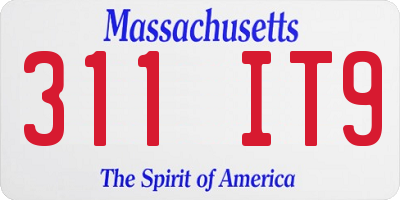 MA license plate 311IT9