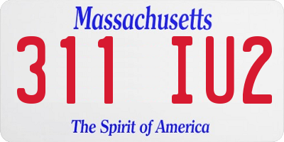 MA license plate 311IU2
