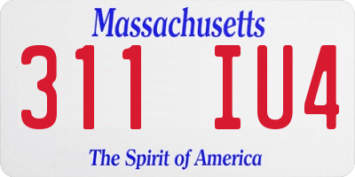 MA license plate 311IU4