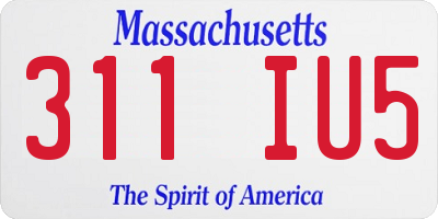 MA license plate 311IU5