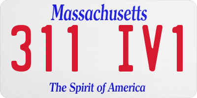 MA license plate 311IV1