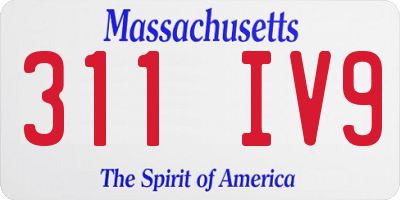 MA license plate 311IV9