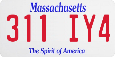MA license plate 311IY4