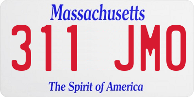 MA license plate 311JM0