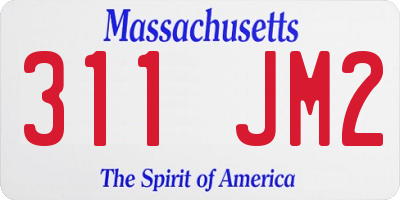 MA license plate 311JM2