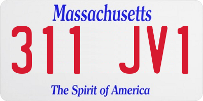 MA license plate 311JV1