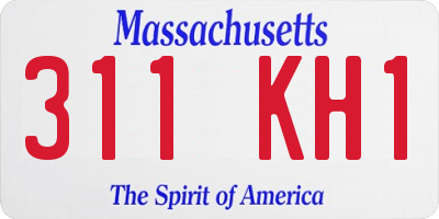 MA license plate 311KH1