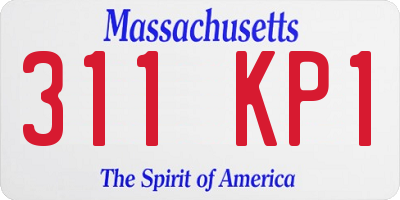 MA license plate 311KP1
