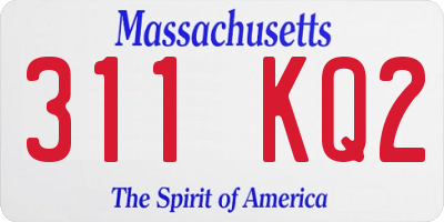 MA license plate 311KQ2