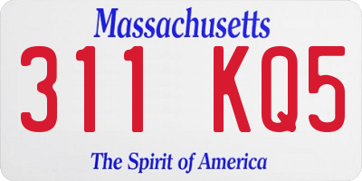 MA license plate 311KQ5