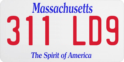 MA license plate 311LD9