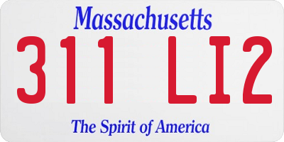 MA license plate 311LI2
