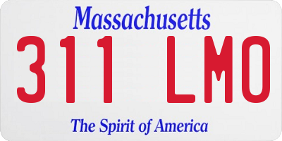 MA license plate 311LM0