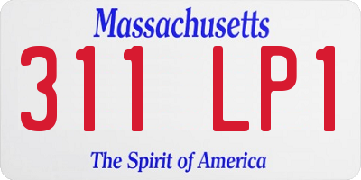 MA license plate 311LP1
