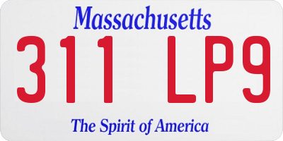 MA license plate 311LP9