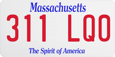 MA license plate 311LQ0