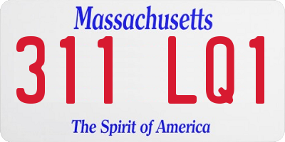 MA license plate 311LQ1