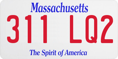 MA license plate 311LQ2