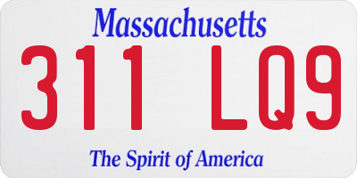 MA license plate 311LQ9