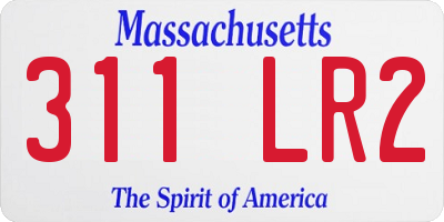 MA license plate 311LR2