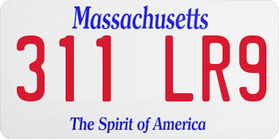 MA license plate 311LR9