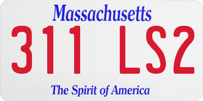 MA license plate 311LS2