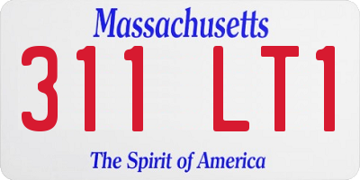 MA license plate 311LT1