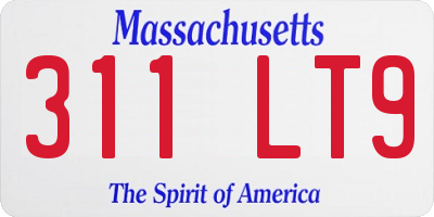 MA license plate 311LT9
