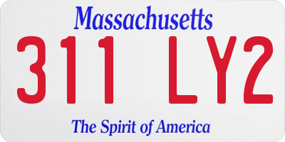 MA license plate 311LY2