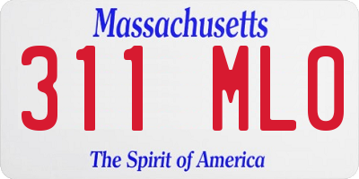 MA license plate 311ML0