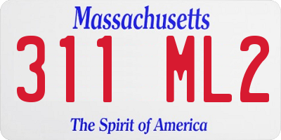 MA license plate 311ML2