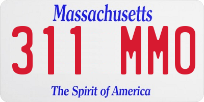 MA license plate 311MM0