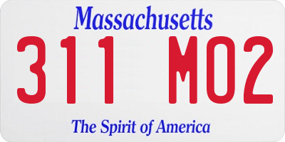 MA license plate 311MO2