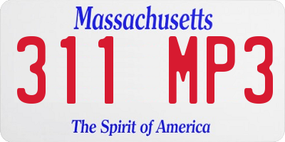 MA license plate 311MP3
