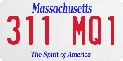 MA license plate 311MQ1
