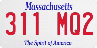 MA license plate 311MQ2