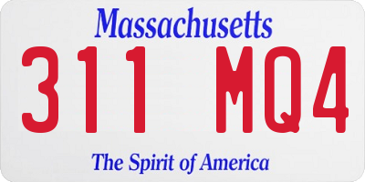 MA license plate 311MQ4