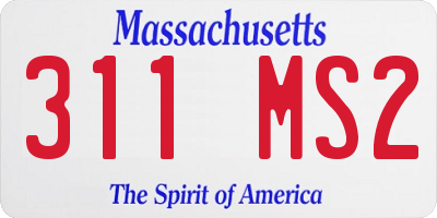MA license plate 311MS2