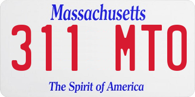 MA license plate 311MT0