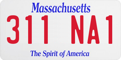 MA license plate 311NA1