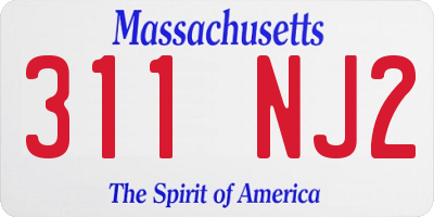 MA license plate 311NJ2