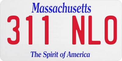 MA license plate 311NL0